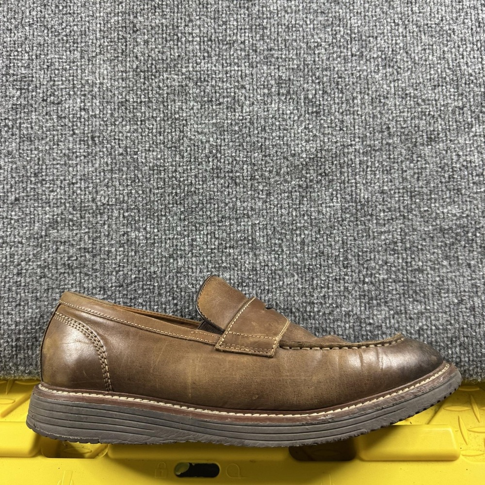 Johnston & Murphy Shoes Mens Size 12 Brown Leather Slip On Loafer 20-4062